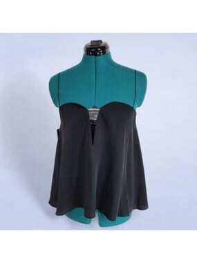 Kenzo Black Silk‎ Blend Crepe Tank - Size 6